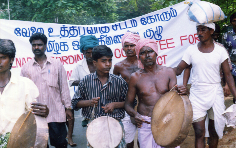 Demonstration for an agricultural labourers' organization, India, 1990s (Amsab-ISH)
